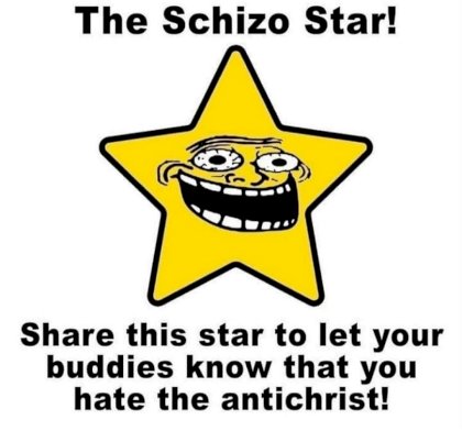 the schizo star trollface i hate the antichrist meme.jpg