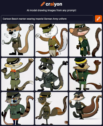 craiyon_042041_Cartoon_Beech_marten_wearing_Imperial_German_Army_uniform.png