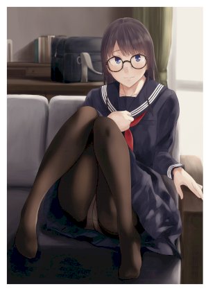 yande.re 980765 digital_version hiwatari_rin megane pantsu pantyhose seifuku skirt_lift.jpg