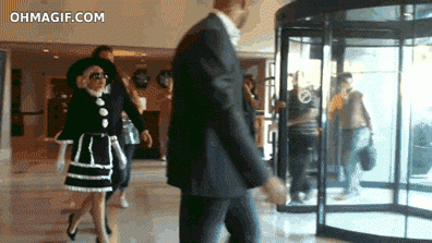 lady gaga fan nailed down by bodyguards.gif