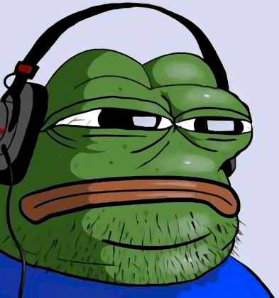 pepe drowning out the pain with music.png