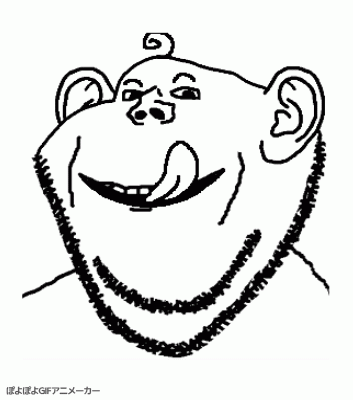 2006 - animated baby ear licking_lips poyopoyo smile soyjak stubble tongue urouro variant_impish_soyak_ears.gif
