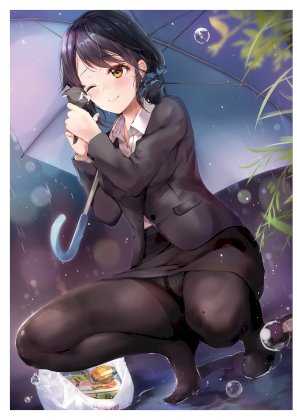 yande.re 980817 business_suit digital_version feet neko pantsu pantyhose skirt_lift suihi umbrella uniform wet.jpg