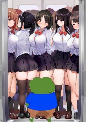 apu on the school girl train.jpg