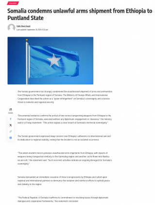 Screenshot 2024-12-30 at 17-58-11 Somalia condemns unlawful arms shipment from Ethiopia to Puntland State - Dailynewsegypt.png